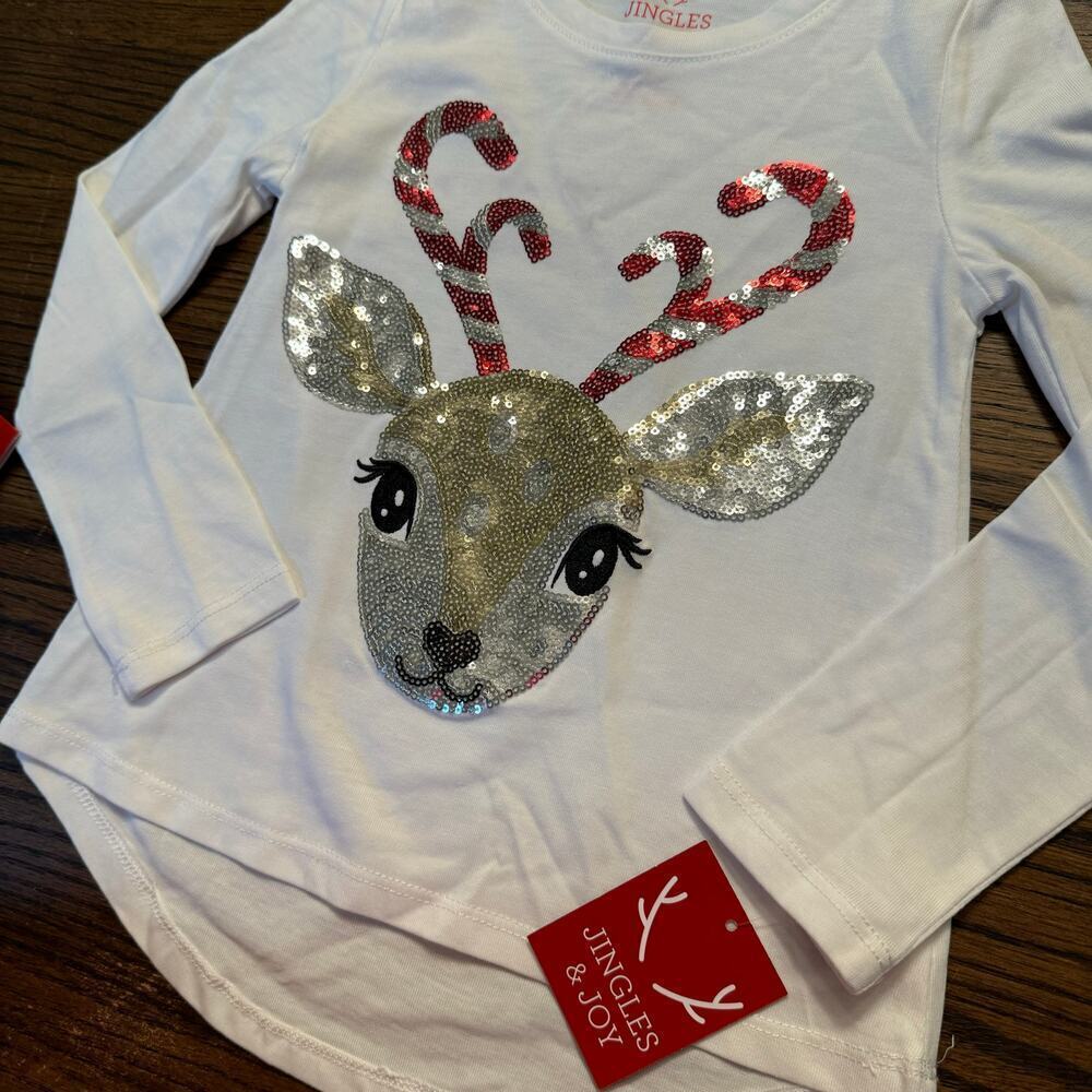NWT Jingles & Joy Girls XS Size 4 X-small Christmas Reindeer Outfit Set 3 piece - Picture 4 of 7